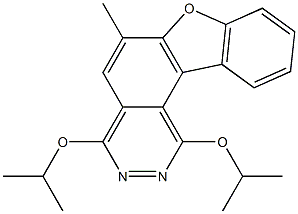 1,4-Di(isopropyloxy)-6-methyl-2,3-diaza-7-oxa-7H-benzo[c]fluorene 结构式