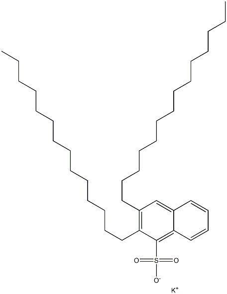 2,3-Ditetradecyl-1-naphthalenesulfonic acid potassium salt 结构式