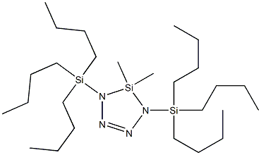 5,5-Dimethyl-1,4-bis(tributylsilyl)-1,2,3,4-tetraaza-5-sila-2-cyclopentene 结构式