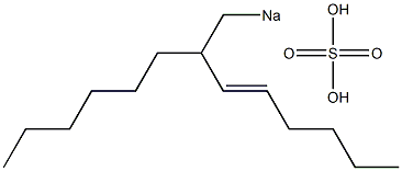 Sulfuric acid 2-hexyl-3-octenyl=sodium ester salt 结构式