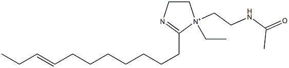 1-[2-(Acetylamino)ethyl]-1-ethyl-2-(8-undecenyl)-2-imidazoline-1-ium 结构式