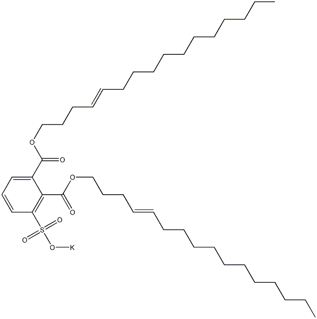 3-(Potassiosulfo)phthalic acid di(4-hexadecenyl) ester 结构式