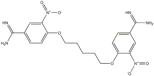 4,4'-[1,5-Pentanediylbis(oxy)]bis[3-nitrobenzamidine] 结构式