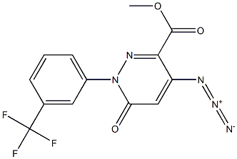 1,6-Dihydro-4-azido-6-oxo-1-(3-trifluoromethylphenyl)pyridazine-3-carboxylic acid methyl ester 结构式