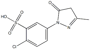 2-Chloro-5-(3-methyl-5-oxo-2-pyrazolin-1-yl)benzenesulfonic acid 结构式