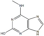 6-(Methylamino)-2-hydroxy-9H-purine 结构式