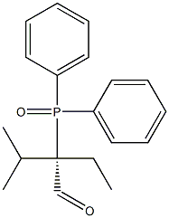 (S)-2-(Diphenylphosphinyl)-2-ethyl-3-methylbutanal 结构式