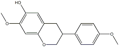 7-Methoxy-3-(4-methoxyphenyl)-3,4-dihydro-2H-1-benzopyran-6-ol 结构式