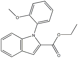 1-(2-Methoxyphenyl)-1H-indole-2-carboxylic acid ethyl ester 结构式