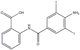 2-[N-(4-Amino-3,5-diiodobenzoyl)amino]benzoic acid 结构式