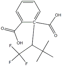 (+)-Phthalic acid hydrogen 1-[(R)-1-trifluoromethyl-2,2-dimethylpropyl] ester 结构式