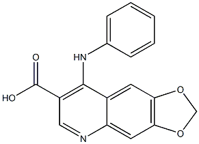 4-[[Phenyl]amino]-6,7-(methylenedioxy)quinoline-3-carboxylic acid 结构式