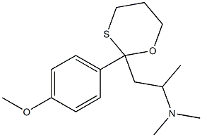 2-(4-Methoxyphenyl)-2-[2-(dimethylamino)propyl]-1,3-oxathiane 结构式