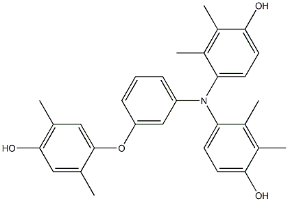 N,N-Bis(4-hydroxy-2,3-dimethylphenyl)-3-(4-hydroxy-2,5-dimethylphenoxy)benzenamine 结构式