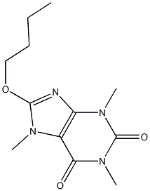 3,7-Dihydro-8-butoxy-1,3,7-trimethyl-1H-purine-2,6-dione 结构式