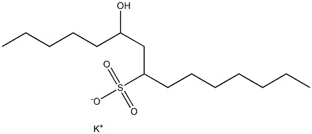 6-Hydroxypentadecane-8-sulfonic acid potassium salt 结构式