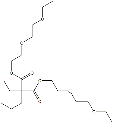 Ethylpropylmalonic acid bis[2-(2-ethoxyethoxy)ethyl] ester 结构式