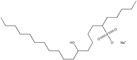 11-Hydroxydocosane-6-sulfonic acid sodium salt 结构式