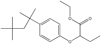 2-[4-(1,1,3,3-Tetramethylbutyl)phenoxy]butyric acid ethyl ester 结构式