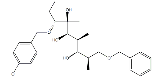 (2R,3S,4S,5R,6S,7R)-1-Benzyloxy-7-(4-methoxybenzyloxy)-2,4,6-trimethylnonane-3,5,6-triol 结构式