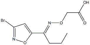 [[(E)-1-(3-Bromoisoxazol-5-yl)butylidene]aminooxy]acetic acid 结构式