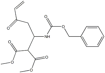 2-[1-[(Benzyloxycarbonyl)amino]-3-oxo-4-pentenyl]malonic acid dimethyl ester 结构式