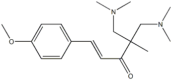 5-(Dimethylamino)-4-[(dimethylamino)methyl]-4-methyl-1-(4-methoxyphenyl)-1-penten-3-one 结构式