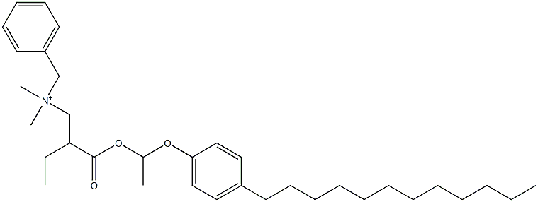 N,N-Dimethyl-N-benzyl-N-[2-[[1-(4-dodecylphenyloxy)ethyl]oxycarbonyl]butyl]aminium 结构式