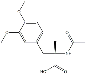 (2S)-2-(Acetylamino)-2-methyl-3-(3,4-dimethoxyphenyl)propionic acid 结构式