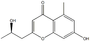 2-[(R)-2-Hydroxypropyl]-5-methyl-7-hydroxychromone 结构式