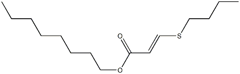 3-(Butylthio)acrylic acid octyl ester 结构式