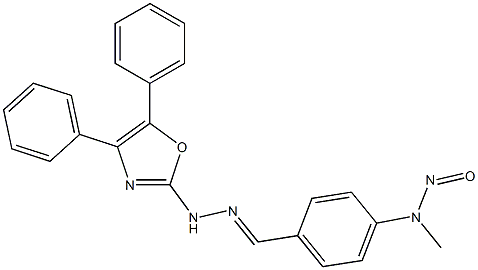 4-(Methylnitrosoamino)benzaldehyde (4,5-diphenyloxazol-2-yl)hydrazone 结构式