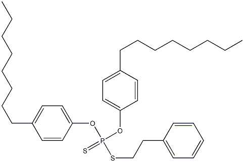 Dithiophosphoric acid O,O-bis(4-octylphenyl)S-(2-phenylethyl) ester 结构式
