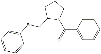 1-Benzoyl-2-[(phenylseleno)methyl]pyrrolidine 结构式