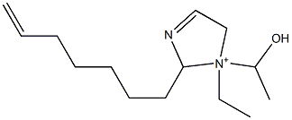 1-Ethyl-2-(6-heptenyl)-1-(1-hydroxyethyl)-3-imidazoline-1-ium 结构式