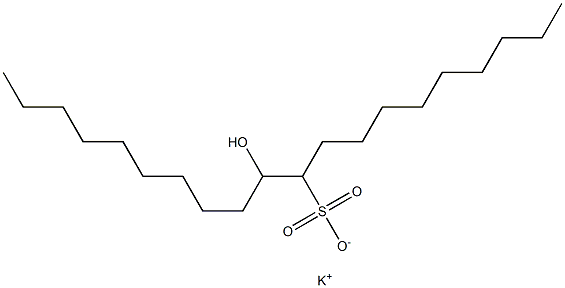 11-Hydroxyicosane-10-sulfonic acid potassium salt 结构式