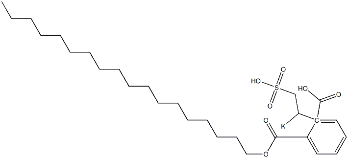 Phthalic acid 1-octadecyl 2-(1-potassiosulfoethyl) ester 结构式