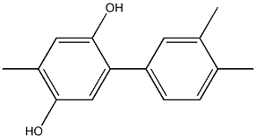 5-Methyl-2-(3,4-dimethylphenyl)benzene-1,4-diol 结构式