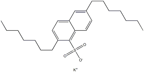 2,6-Diheptyl-1-naphthalenesulfonic acid potassium salt 结构式