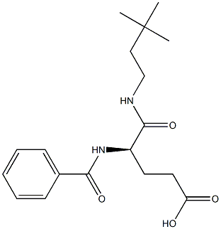 (R)-4-(Benzoylamino)-5-oxo-5-(3,3-dimethylbutylamino)valeric acid 结构式