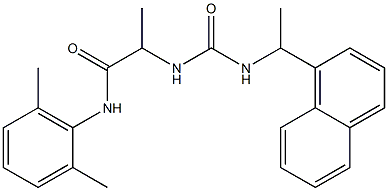 N-(2,6-Dimethylphenyl)-2-[3-[1-(1-naphtyl)ethyl]ureido]propanamide 结构式