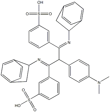 3,3'-[4-Dimethylaminophenylmethylenebis[4,1-phenylene(ethylimino)methylene]]bis(benzenesulfonic acid) 结构式