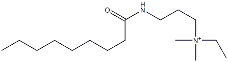 N-Ethyl-N,N-dimethyl-3-[(1-oxononyl)amino]-1-propanaminium 结构式