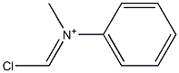 N-Methyl-N-(chloromethylene)benzenaminium 结构式