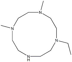 4,7-Dimethyl-10-ethyl-1,4,7,10-tetraazacyclododecane 结构式