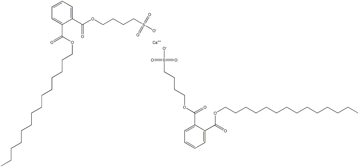 Bis[4-[(2-tetradecyloxycarbonylphenyl)carbonyloxy]butane-1-sulfonic acid]calcium salt 结构式