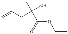 2-Hydroxy-2-methyl-4-pentenoic acid ethyl ester 结构式