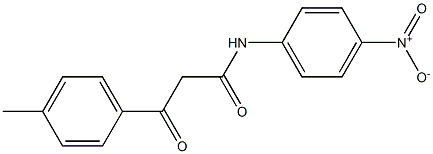 N-(4-Nitrophenyl)-3-(4-methylphenyl)-3-oxopropanamide 结构式