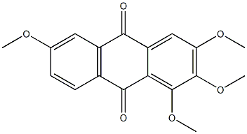 2,3,4,7-Tetramethoxyanthracene-9,10-dione 结构式