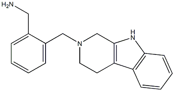 2-[[2,3,4,9-Tetrahydro-1H-pyrido[3,4-b]indol]-2-ylmethyl]benzylamine 结构式